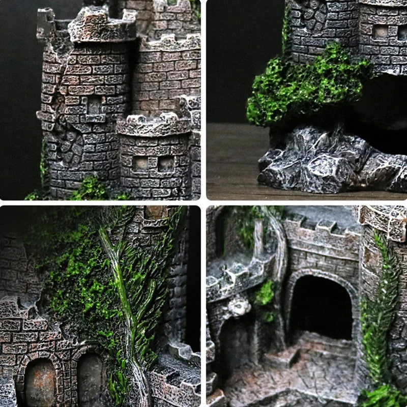 Creative Castle Shape Fish Tank Ornaments Decoration Landscaping