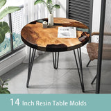 Resin Table Mold 14 Inch Round Silicone Epoxy