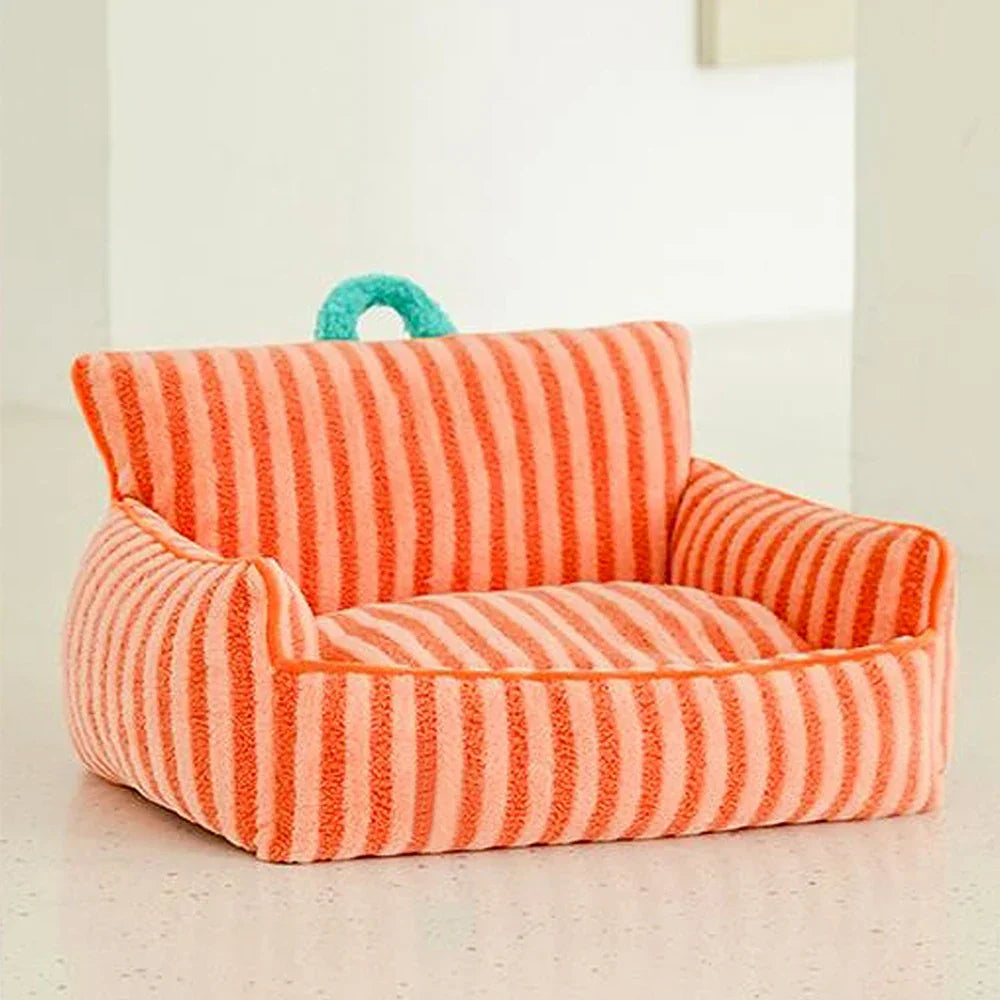 Cats Bed Stripe Bed Sofa Cushions Plush Houses