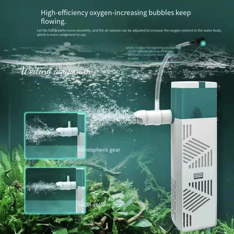 Weiting Aquarium Fish Tank Filter Three-in-One Submersible Pump