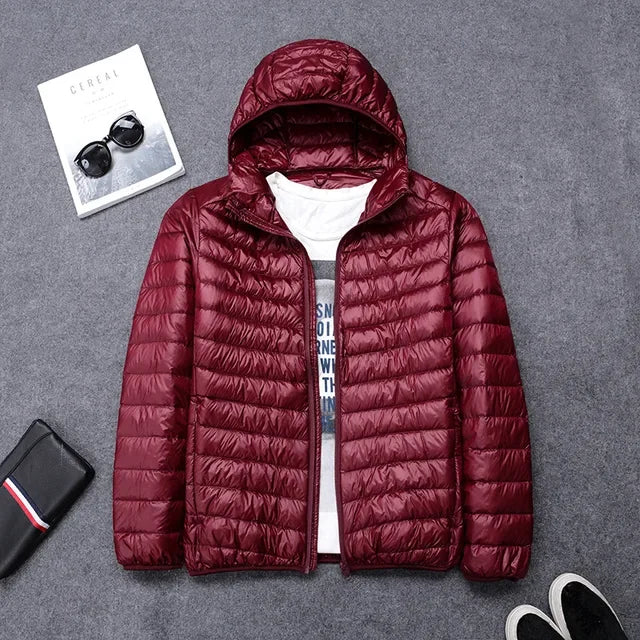 2024 new upscale men's white duck down jacket