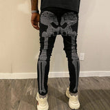 New Man Stretchy Jeans Black Skinny Hot Drill