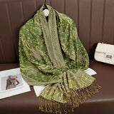 Luxury Pashmina Silk Scarf Shawl Wrap Paisley Jacquard