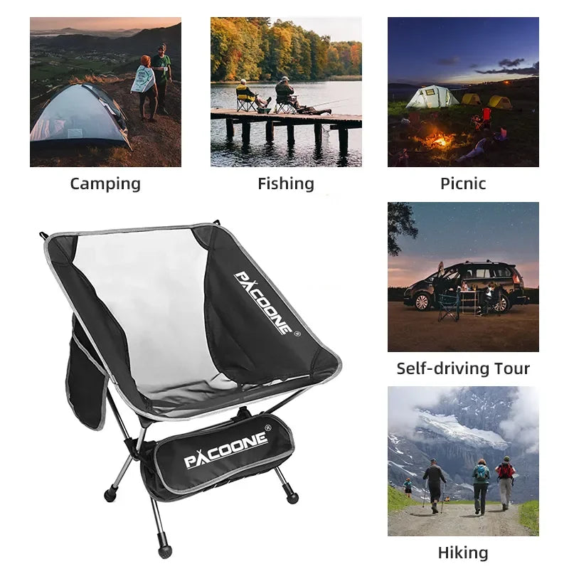 Travel Ultralight Folding Aluminum Chair Superhard High Load