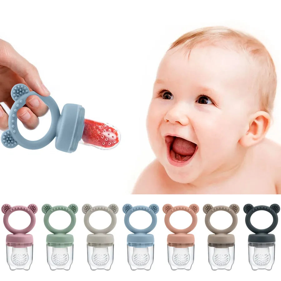 Baby Pacifier Fruit Feeder With Cover Silicone Newborn