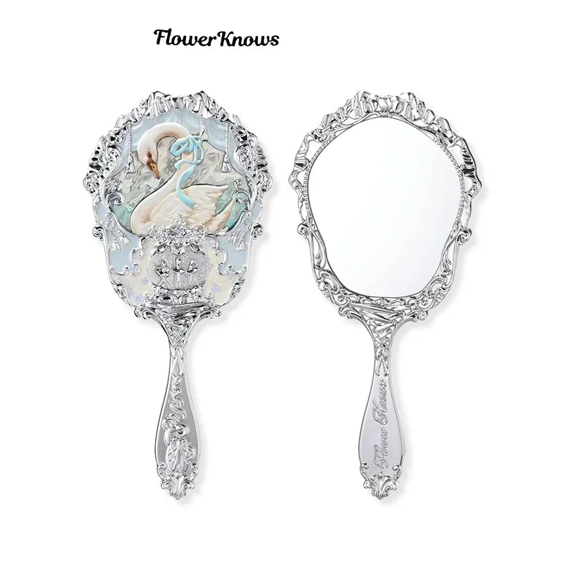 Flower Knows Swan Ballet Series Hand Holding Mirror