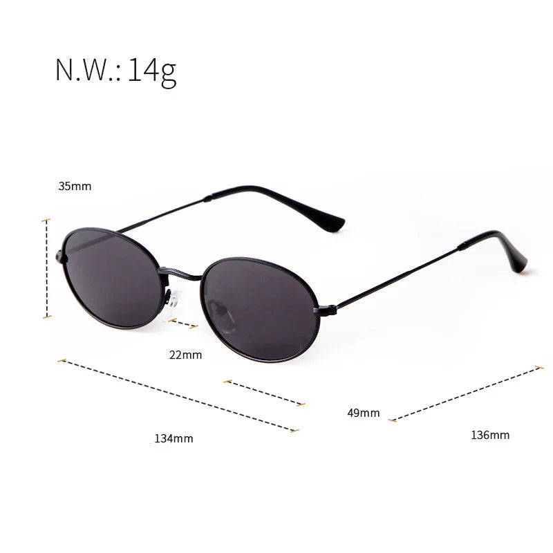 2022 New Polarized Men's Sunglasses Fashion Metal Oval