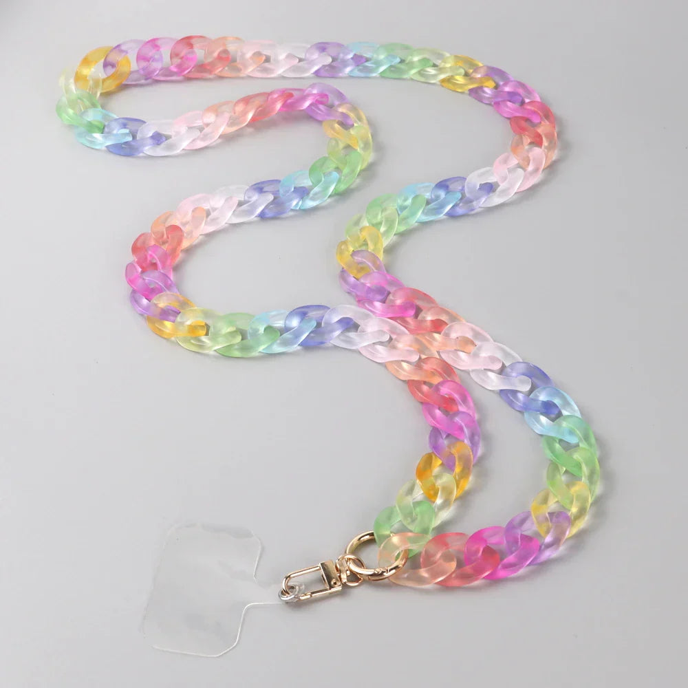 FishSheep 12 Colors Frosted Acrylic Chain Crossbody Phone