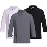 Chef Uniform Long Sleeve Men Women Linen Kitchen