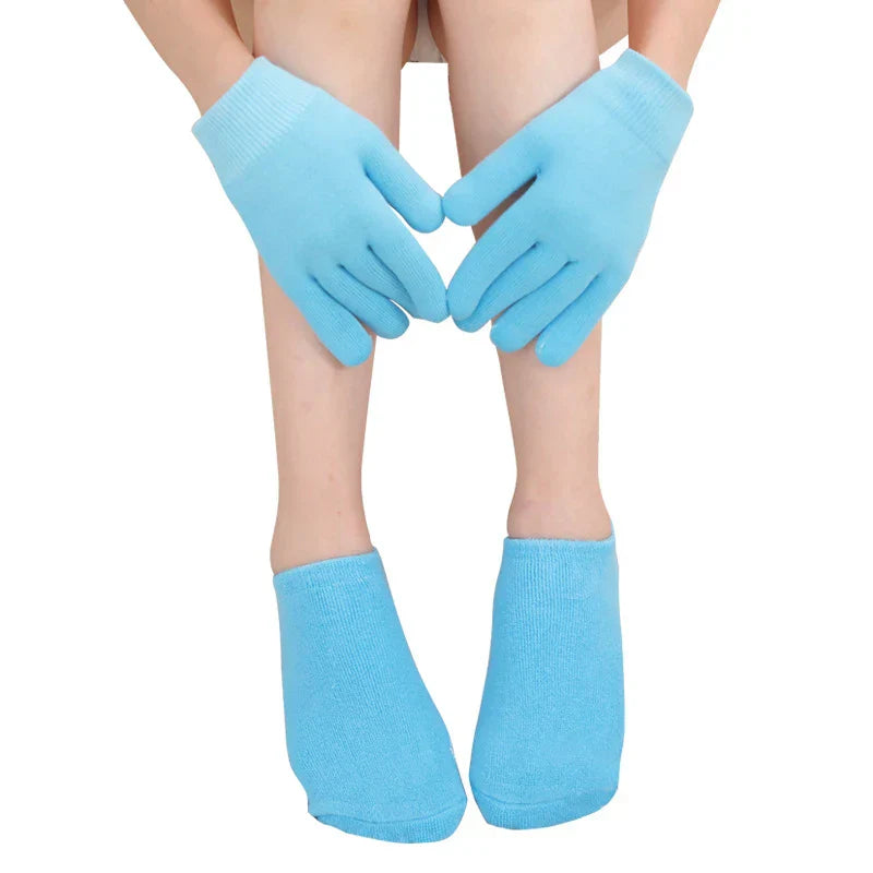 1~4PCS Reusable SPA Gel Socks Moisturizing Whitening Exfoliating