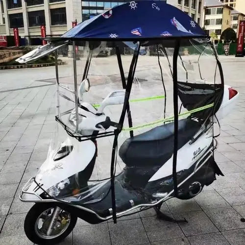 Electric vehicle canopy tricycle fully enclosed windshield rain