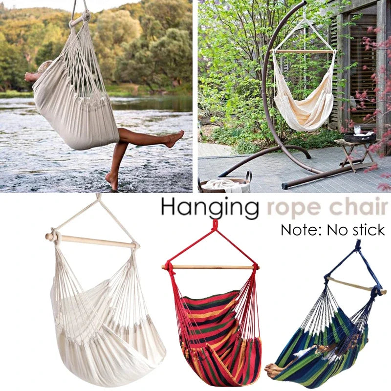 Canvas Hammock Chair Swing Indoor Garden Sports Home