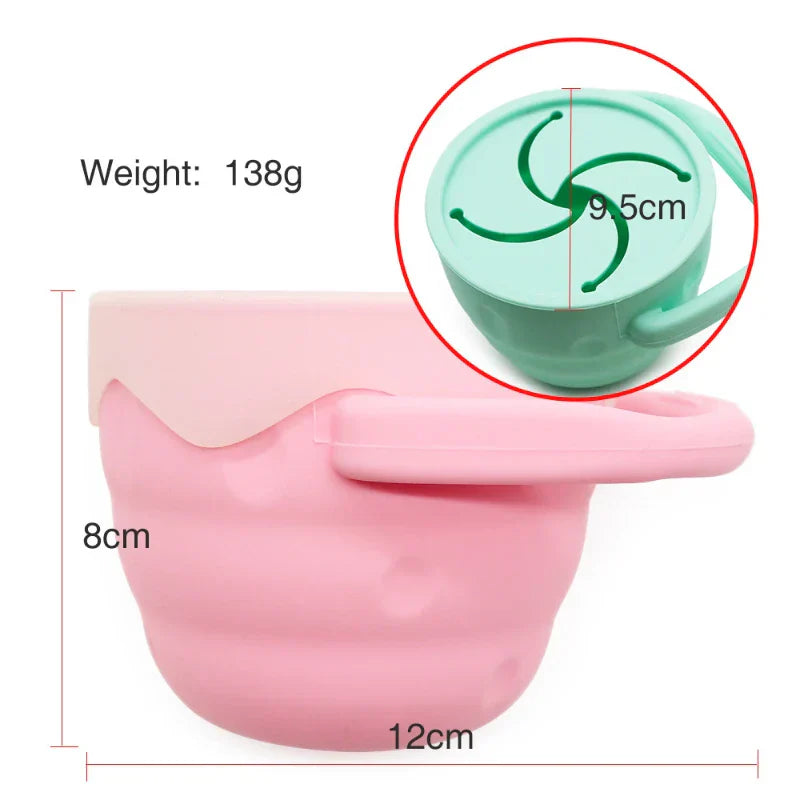 12 Color Baby Kids Silicone Snack Cup Food