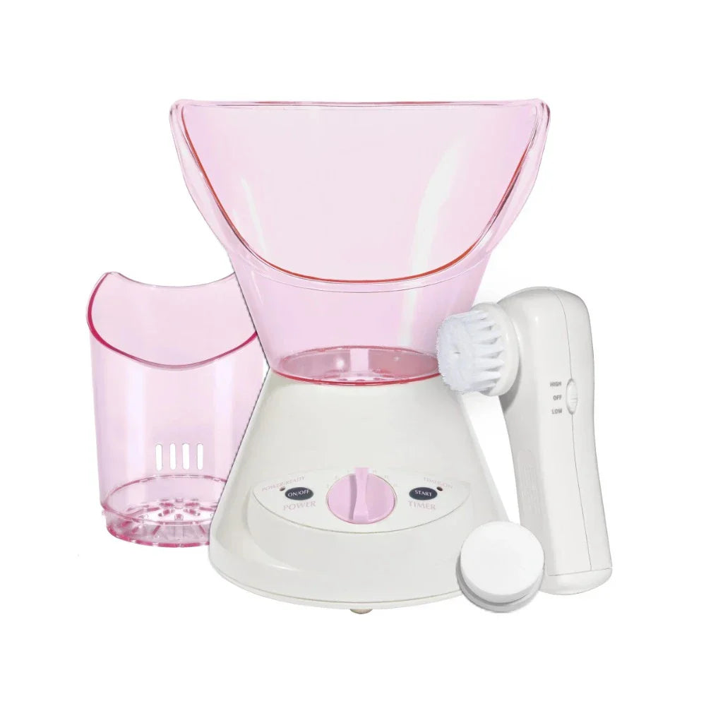 True Glow Facial Sauna Moisturizing Treatment System, Pink/White ， facial steamer ，Home Use Beauty Devices