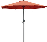 9' Patio Umbrella Outdoor Table Umbrella with 8