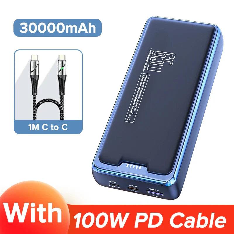 QOOVI Power Bank 30000mAh External Battery Capacity PD