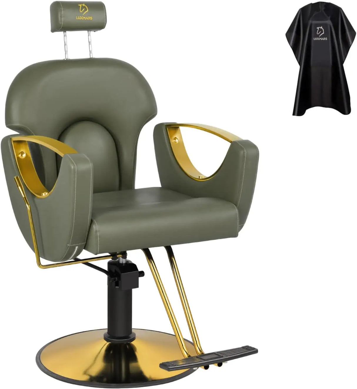 LUXMARS Hydraulic Barber Chair, Salon Chair 360 Degrees