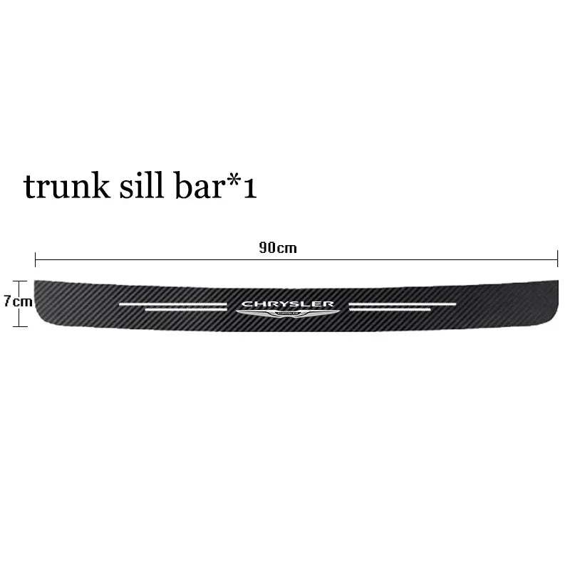 Car Door Sill Protector Carbon Fiber Threshold Decals