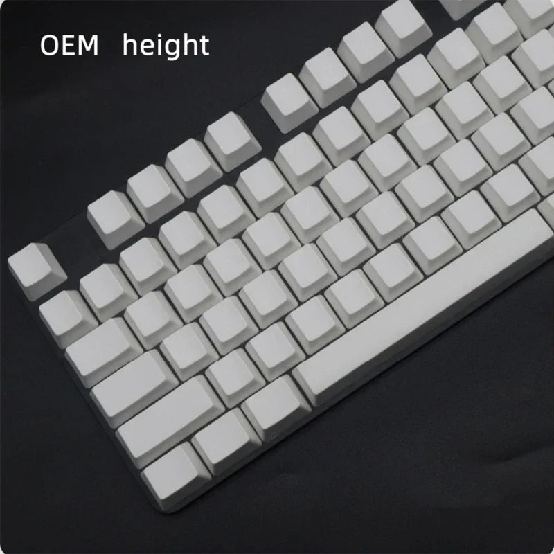 Customized PBT Blank White Keycaps Cherry OEM XDA