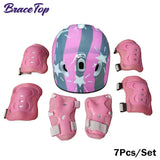 7Pcs Kids Skating Protective Gear Set Children Knee