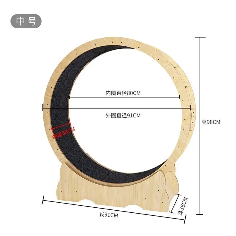 Interactive Cat Running Wheel for Indoor Exercise and