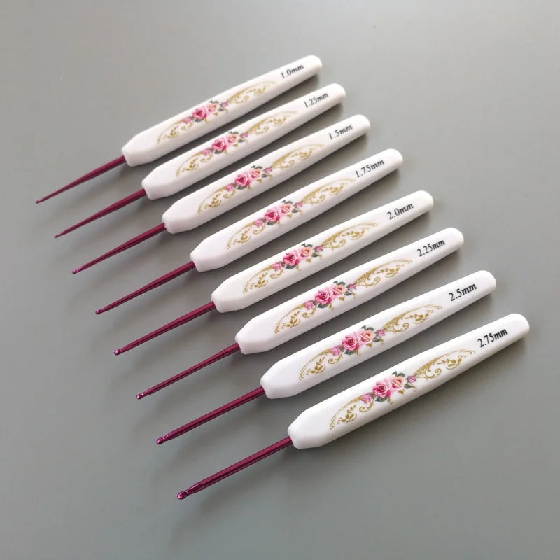 16Pcs Aluminum Crochet Hook Kit Printing Storage Bag