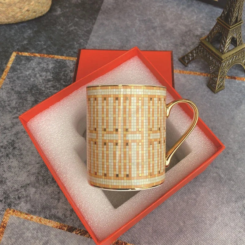 Luxury Brand Ceramic Coffee Cup Tumbler Mug Living