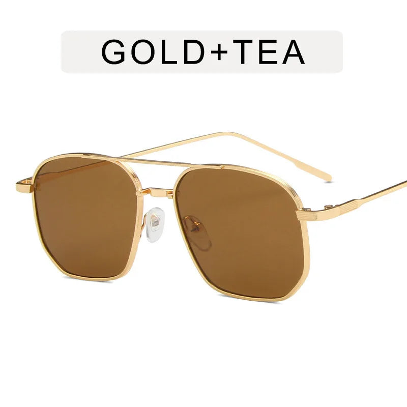 European American Style Women’s Sunglasses Polygon Shape Metal Frame Sun glasses Women Vintage Retro Female Sunglass