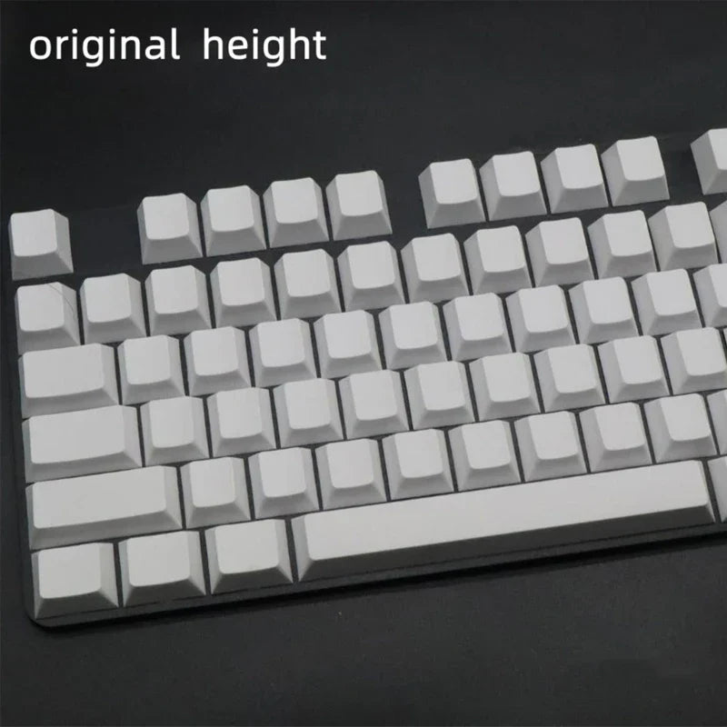 Customized PBT Blank White Keycaps Cherry OEM XDA