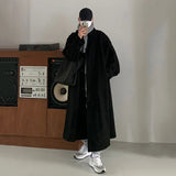 IEFB Korean Style Trend Wool Overcoat Loose Lapel