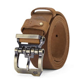 BISONDENIM Luxury Designer Belts for Men Vintage Spilt