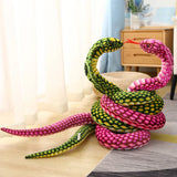 80/170/240cm Simulated Colorful Cobra Plush Toy Stuffed Animals
