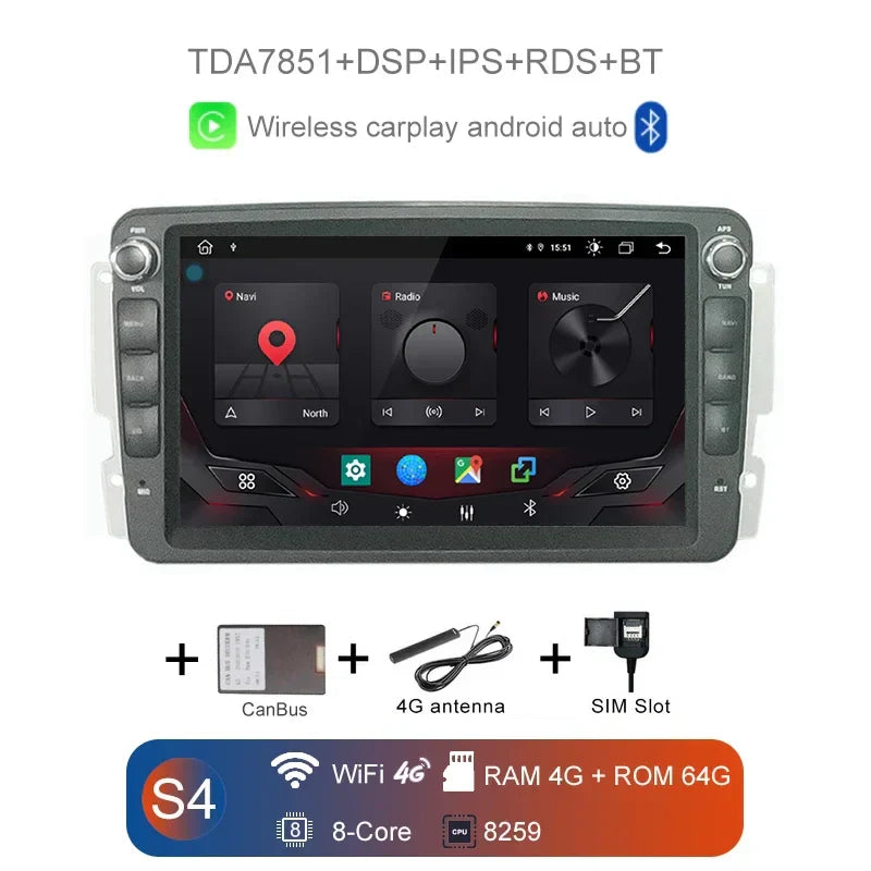 Android 13.0 8G+128G Carplay Auto 8" IPS DSP