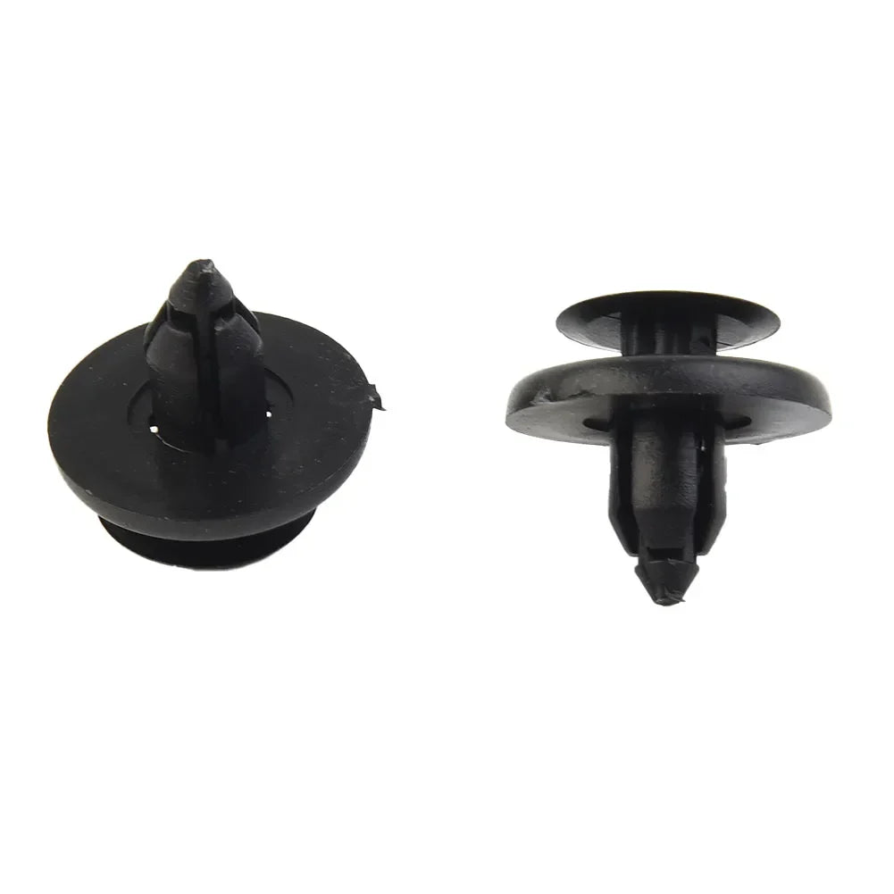 30pcs Diameter 7mm Black Plastic Auto Fasteners Rivets