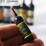 10Pcs Simulation Resin Wine Bottle Resin Charms