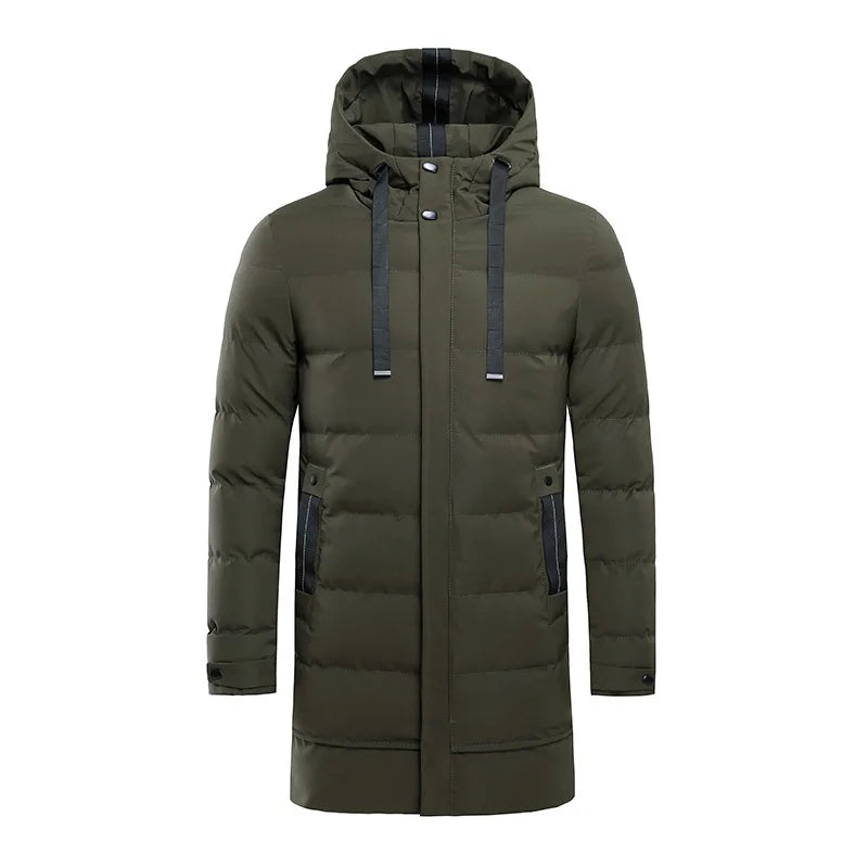 Winter Thick Warm Jacket Men Oversized Long Cotton