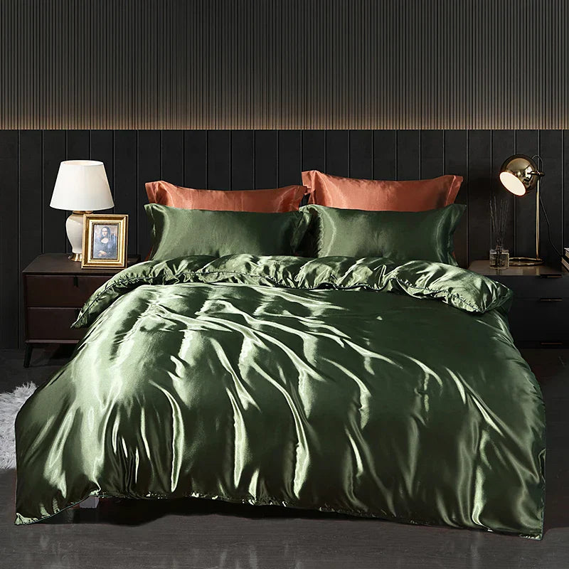 Luxury Gold Mulberry Silk Bedding Set Comforter Quilt