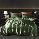 Luxury Gold Mulberry Silk Bedding Set Comforter Quilt