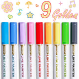8/9/12/24 Highlighter Color Double Line Contour Pens Contour