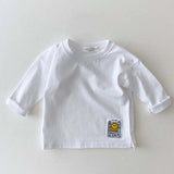 9297 Korean Ins Baby T Shirt Simple Smiling