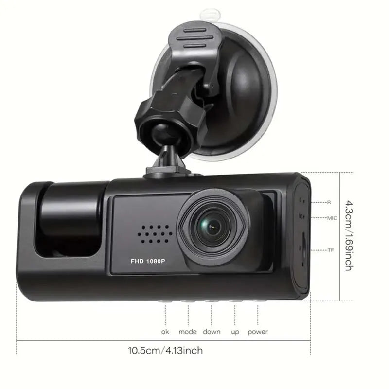 Dash Cam W IR Night Vision Loop Recording