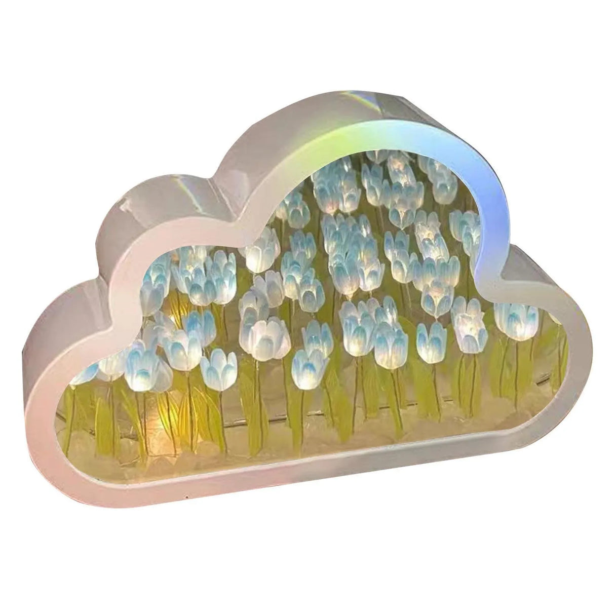 Clouds Tulip Lamps LED Night Light Mirror Table