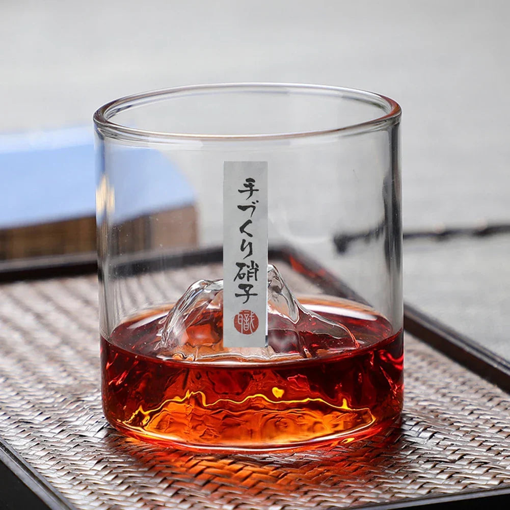 Japanese Whisky Glass Cup 3D Mountain Water Glass