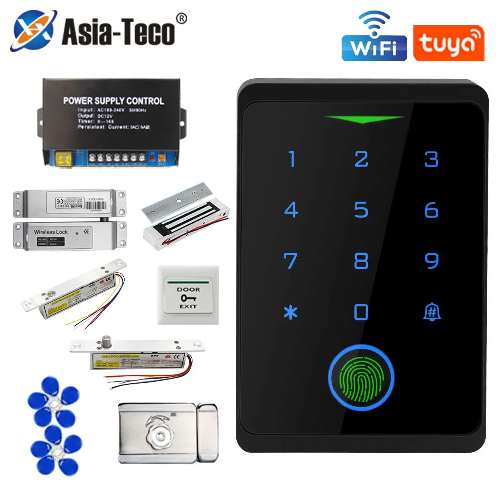 Tuya WIFI Fingerprint Access Control Kits Security Protection