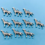 1020Pcs Alloy Retro Silvery Animal Shape Charms Horse