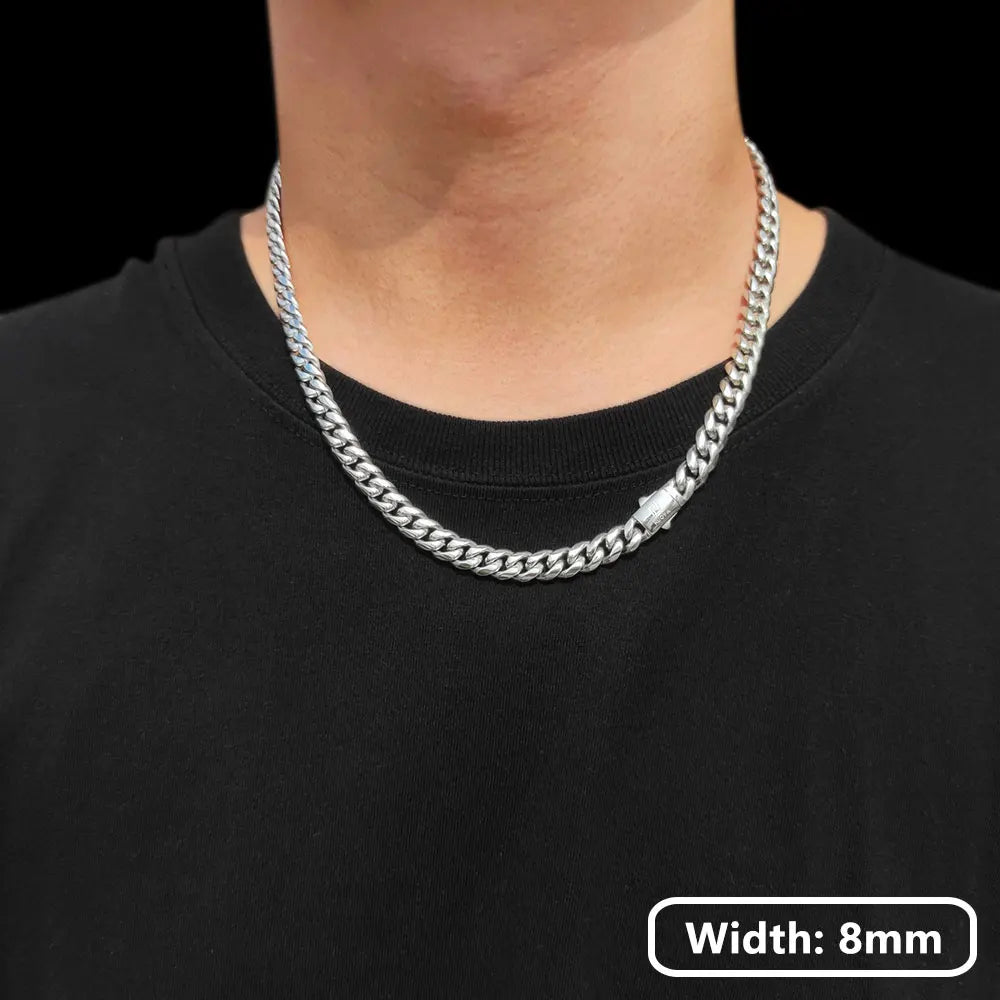 Hip Hop PVD Plated Stainless Steel Necklace Snap
