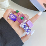 2023 New Transparent Resin Acrylic Rings Set for