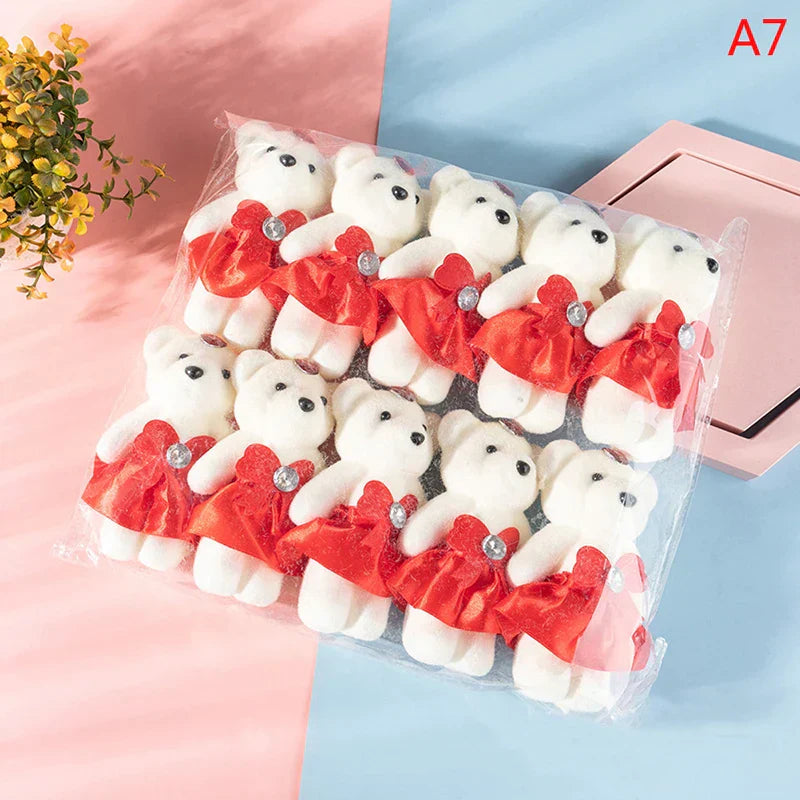 10/12Pcs/Lot Soft Stuffed Bear Plush Toys Mini Teddy