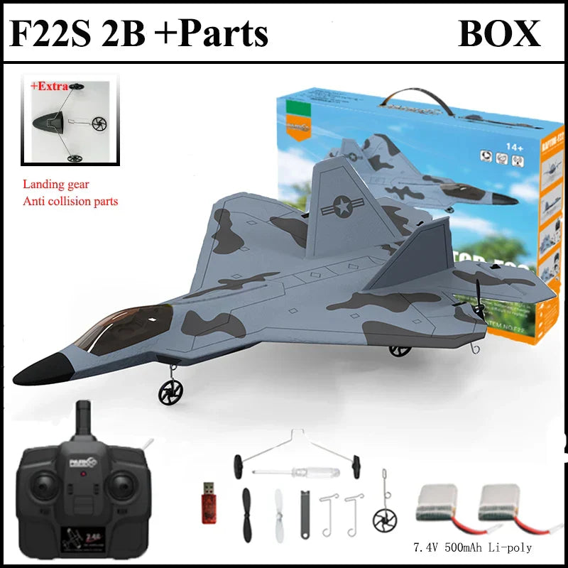 New F22S 2.4G 4CH 3D6G RC Airplane Raptor