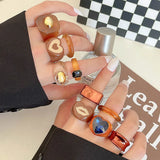 2023 New Transparent Resin Acrylic Rings Set for